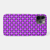 Magenta Pink Dots Schwarz-weißes Gittermuster Case-Mate iPhone Hülle (Rückseite (Horizontal))