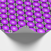 Magenta Pink Dots Schwarz-weißes Gittermuster Geschenkpapier (Ecke)