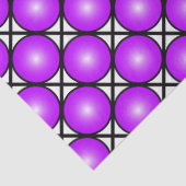 Magenta Pink Dots Schwarz-weißes Gittermuster Seidenpapier (Detail)