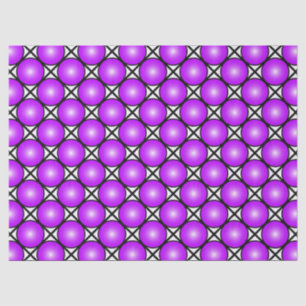 Magenta Pink Dots Schwarz-weißes Gittermuster Seidenpapier