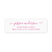 Magenta Pink Elegant Moderne Kalligraphie Script (Vorne)