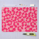 Magenta Pink Fantasy Blume Pattern Seidenpapier (Handwerk)