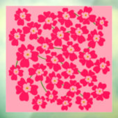 Magenta Pink Fantasy Blume Power Fensteraufkleber (Blatt 3)