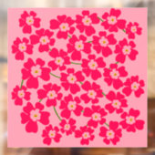 Magenta Pink Fantasy Blume Power Fensteraufkleber (Blatt 2)