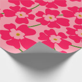 Magenta Pink Fantasy Blume Power Geschenkpapier (Ecke)