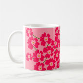 Magenta Pink Fantasy Blume Power Kaffeetasse (Links)