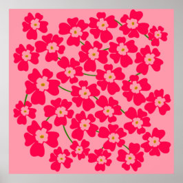 Magenta Pink Fantasy Blume Power Poster