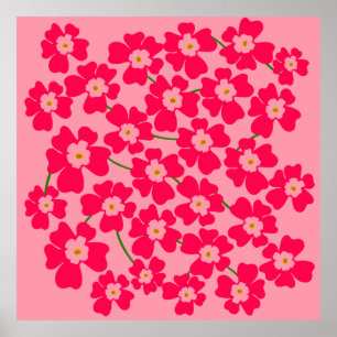 Magenta Pink Fantasy Blume Power Poster