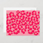 Magenta Pink Fantasy Blume Power Postkarte (Vorne/Hinten)