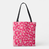 Magenta Pink Fantasy Blume Power Tasche (Rückseite)