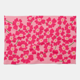 Magenta Pink Fantasy Flower Garden Geschirrtuch