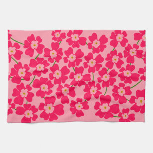 Magenta Pink Fantasy Flower Garden Geschirrtuch
