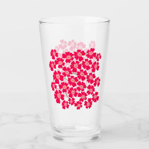 Magenta Pink Fantasy Flower Garden Hochzeit Glas