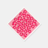 Magenta Pink Fantasy Flower Garden Serviette (Ecke)