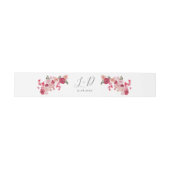 Magenta Pink Floral Wedding Einladung Bauch Band (Flach)
