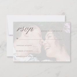 Magenta Pink Foto Wedding Rsvp