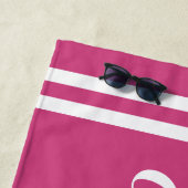 Magenta Pink Girls Weekend Personalisierter Name Strandtuch (Beispiel)