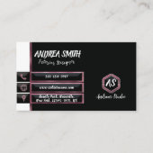 Magenta Pink Glam Girly Minimalistisch Moderner Ch Visitenkarte (Vorderseite)