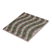Magenta Pink Green Springtime Polka Dot Gemustert