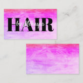 Magenta Pink Hair Style Nails Einfach Visitenkarte (Vorne/Hinten)