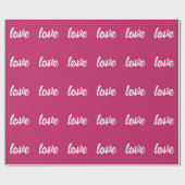 Magenta Pink Liebe Wrapping Paper Geschenkpapier (Flach)