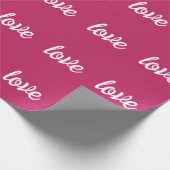 Magenta Pink Liebe Wrapping Paper Geschenkpapier (Ecke)