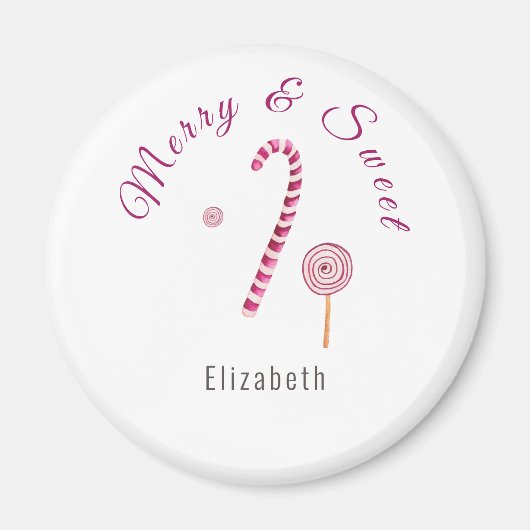 Magenta pink Merry & Süßigkeiten Zuckerrohr Wasser Magnet (Vorne)