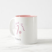 Magenta pink Merry & Süßigkeiten Zuckerrohr Wasser Zweifarbige Tasse (Vorderseite Links)