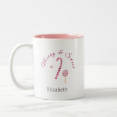 Magenta pink Merry & Süßigkeiten Zuckerrohr Wasser Zweifarbige Tasse (Links)