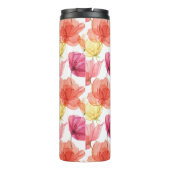 Magenta Pink & Orange Aquarell Thermosbecher (Rückseite)