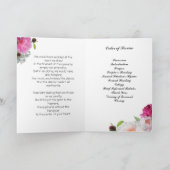 Magenta Pink Peony Funerary Program Programm (Innenseite)