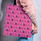 Magenta Pink Retro Klassisches Automuster Tasche