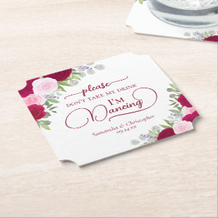 Magenta & Pink Roses Nehmen Sie nicht meine Trinke Untersetzer