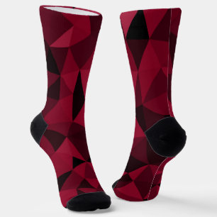 Magenta pink rotes dunkles schwarzes geometrisches socken