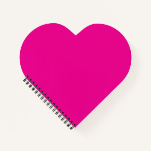 Magenta Pink Solid Heart Shaped Notizblock