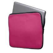 Magenta Pink Solid Laptopschutzhülle (Vorderseite Links)