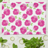 Magenta Pink Stiefmütterchen Geschirrtuch (Gefaltet)