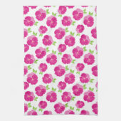 Magenta Pink Stiefmütterchen Geschirrtuch (Vertikal)