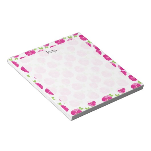 Magenta Pink Stiefmütterchen Notizblock (angewinkelt)