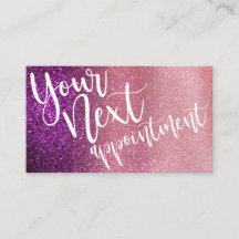 Magenta Pink Triple Glitzer Ombre Typografie