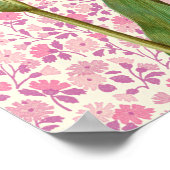 Magenta Pink Tulip Blume Vintag Art Poster (Ecke)