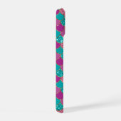 Magenta Pink und Aquamarine Meerjungenskala mit In iPhone 15 Hülle (Rechte Seite)