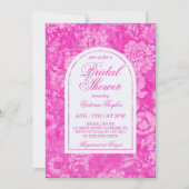 Magenta Pink Viktorianisches Brautparty Einladung (Vorderseite)