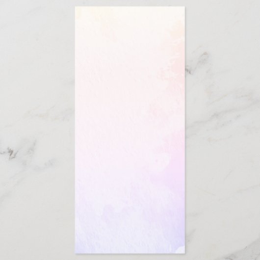 Magenta Pink Watercolor Blätter Blumenmenü Menükarte (Rückseite)