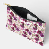 Magenta Pink Watercolor Flowers Zubehörtasche (Offen)