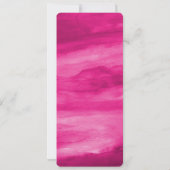 Magenta Pink Watercolor Menü Einladung (Rückseite)