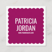 Magenta Pink Wave Simple Social Media Icons Quadratische Visitenkarte (Vorderseite)