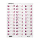 Magenta Plum Flower Watercolor Gold Double Frame (Vorne)