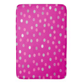 Magenta Polka Dots Badematte (Vorderseite Vertikal)