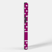 Magenta Polka Dots Case-Mate iPhone Hülle (Rückseite / Rechts)